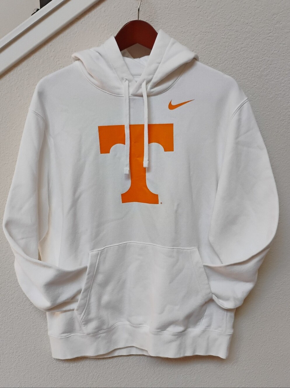 Nike Tennessee White Hoodie with Orange 'T' Logo